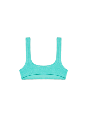Naima water green crinkle classic bralette top