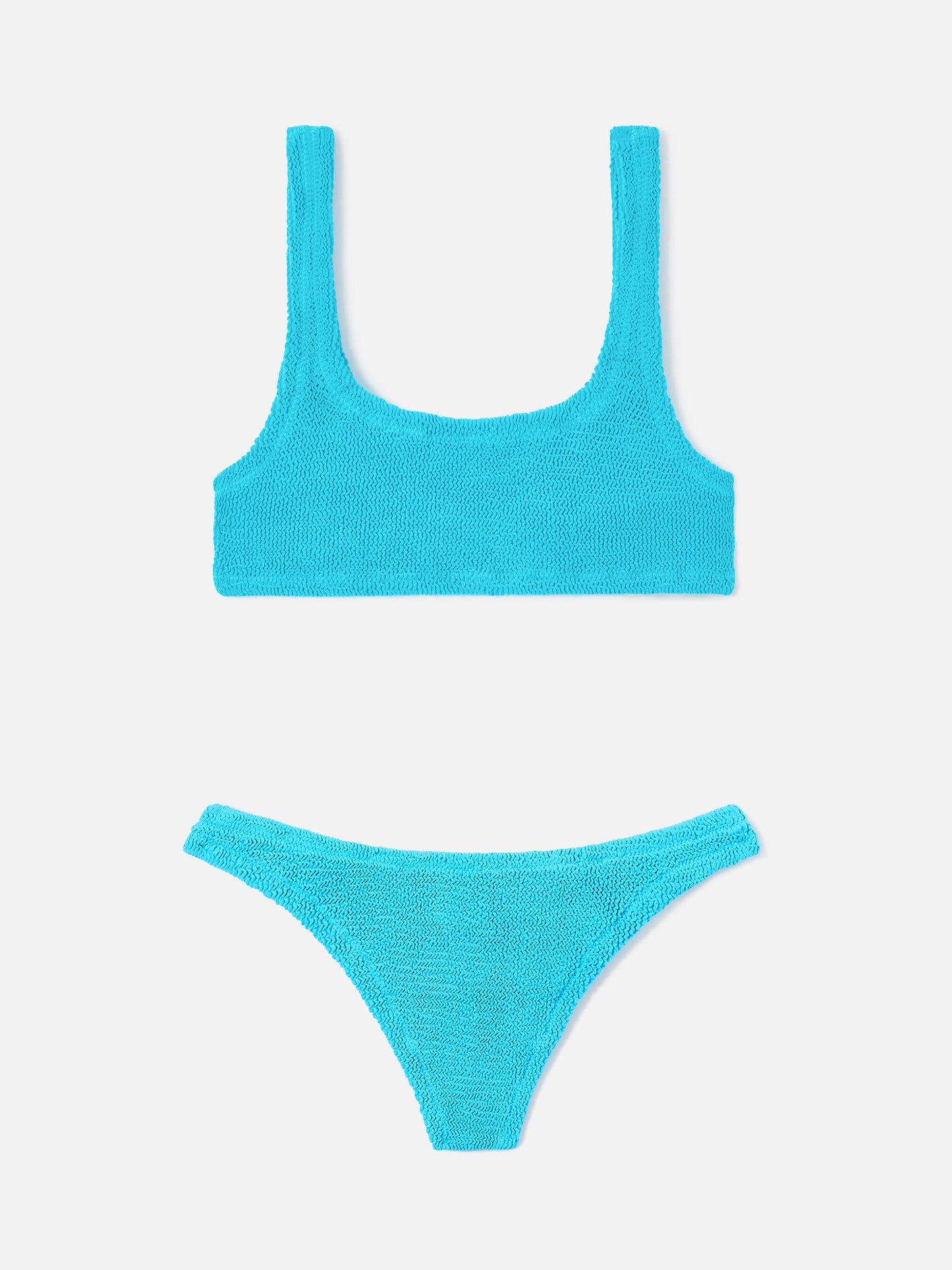 Naima Naomi turquoise crinkle bikini