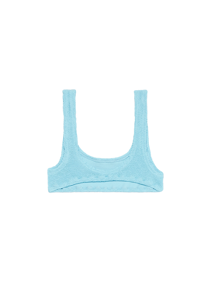 Bralette classica da donna crinkle di colore azzurro Naima