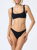 Bikini da donna nero classico a bralette crinkle Naima Naomi