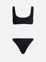 Bikini da donna a bralette classico nero crinkle Naima Elise