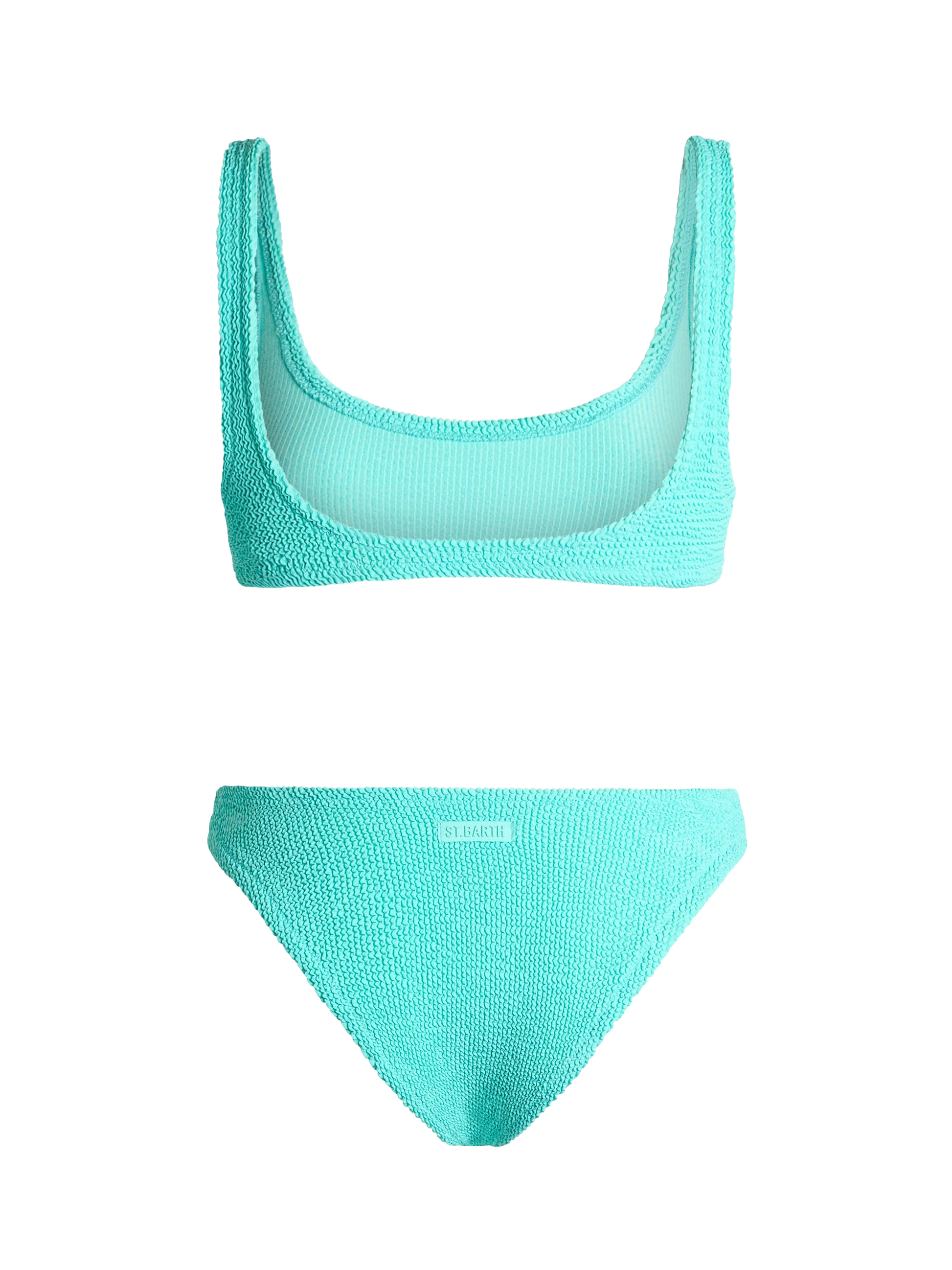 Woman water green classic crinkle bikini Naima Elise - MC2 Saint Barth