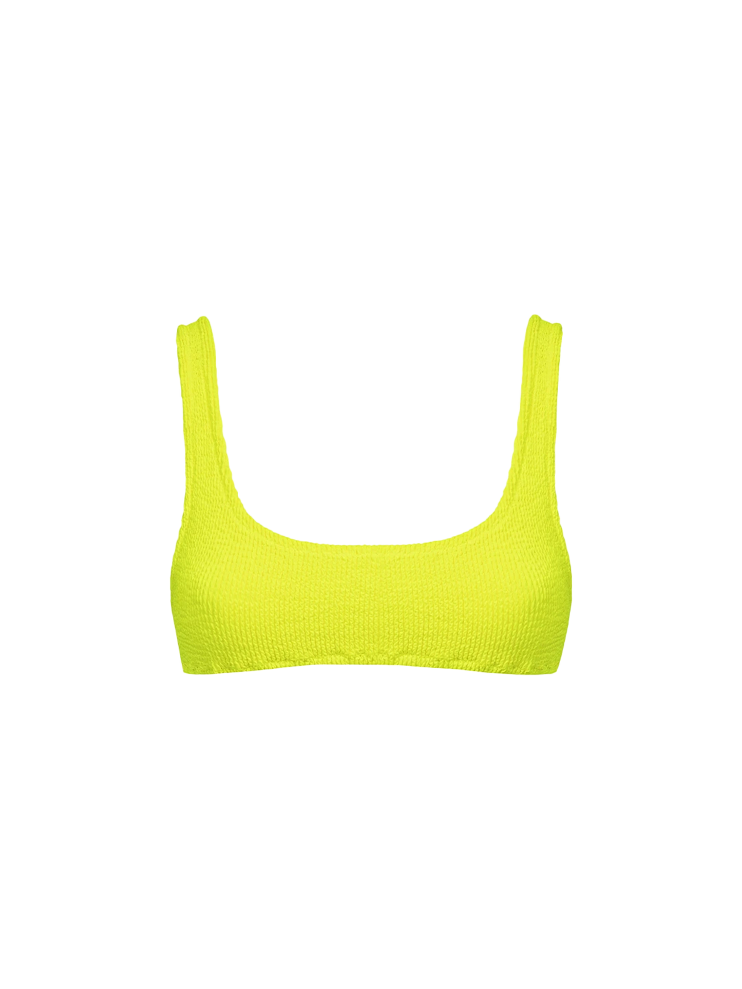 Woman fluo yellow classic crinkle bralette Naima - MC2 Saint Barth