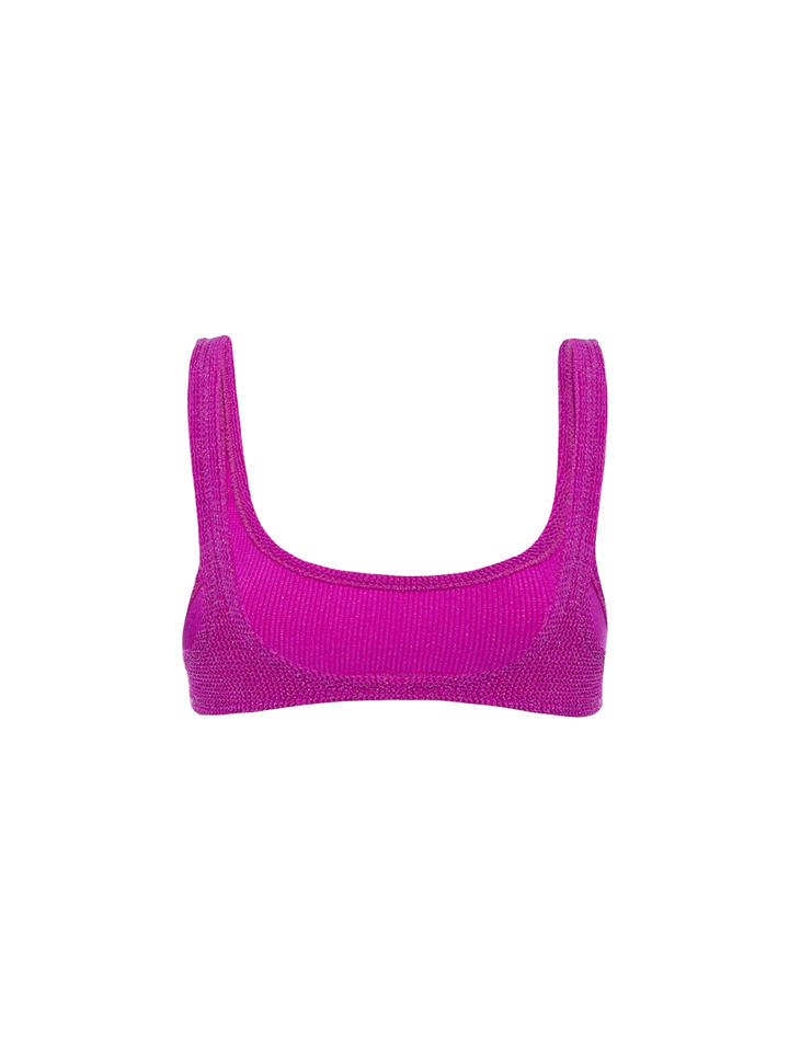 Bralette classica da donna crinkle fucsia lurex Naima
