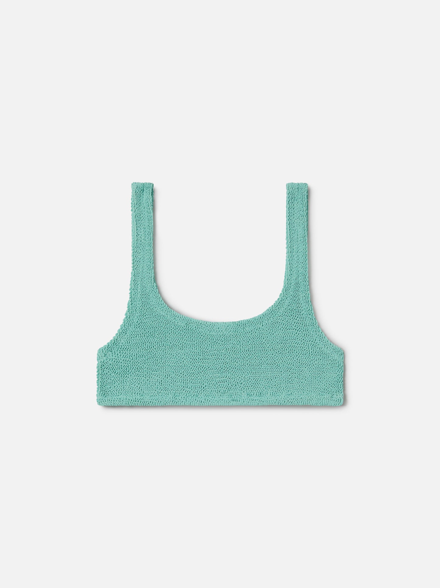 Naima bralette bikini top in sage green crinkle fabric
