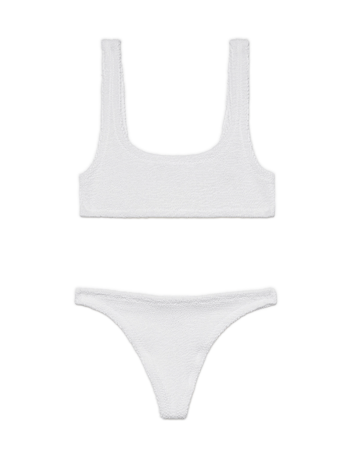Bralette crinkle bikini Naima Naomi in white - MC2 Saint Barth