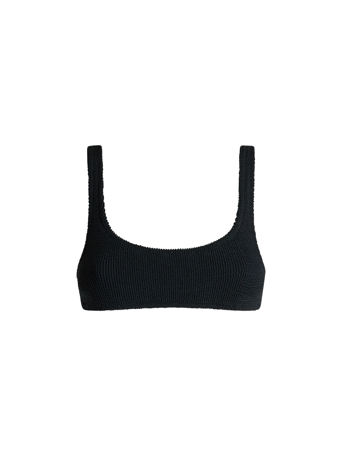 Black Naima bralette bikini top in crinkle
