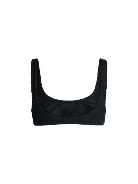 Black Naima bralette bikini top in crinkle