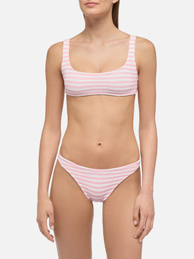 Crinkle classic bralette bikini Naima Naomi with striped print