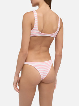 Crinkle classic bralette bikini Naima Naomi with striped print