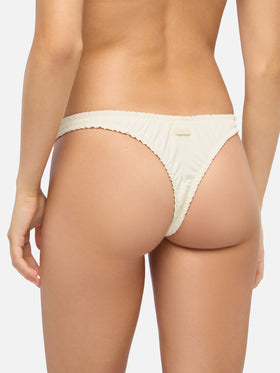 Paloma Nalu deep neck bralette bikini in cream