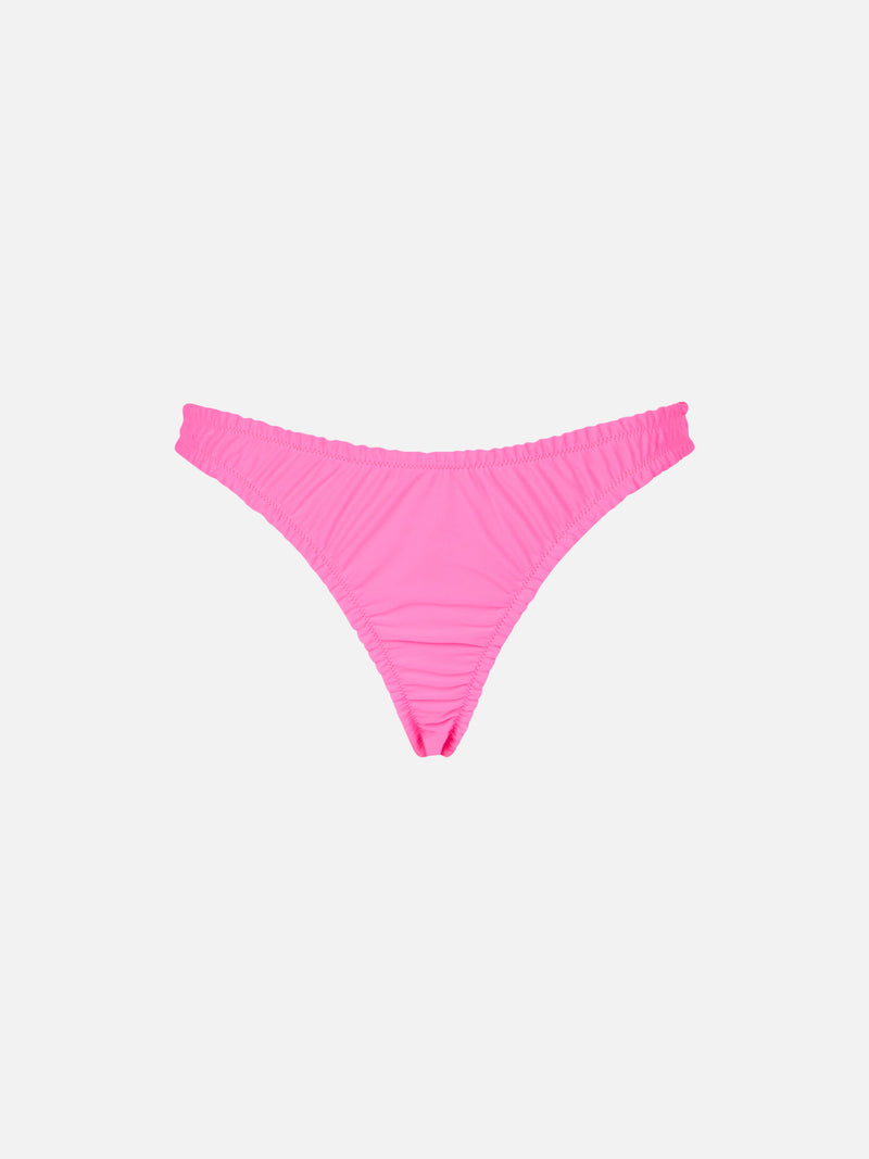 Woman fluo pink cheekiest swim briefs Nalu