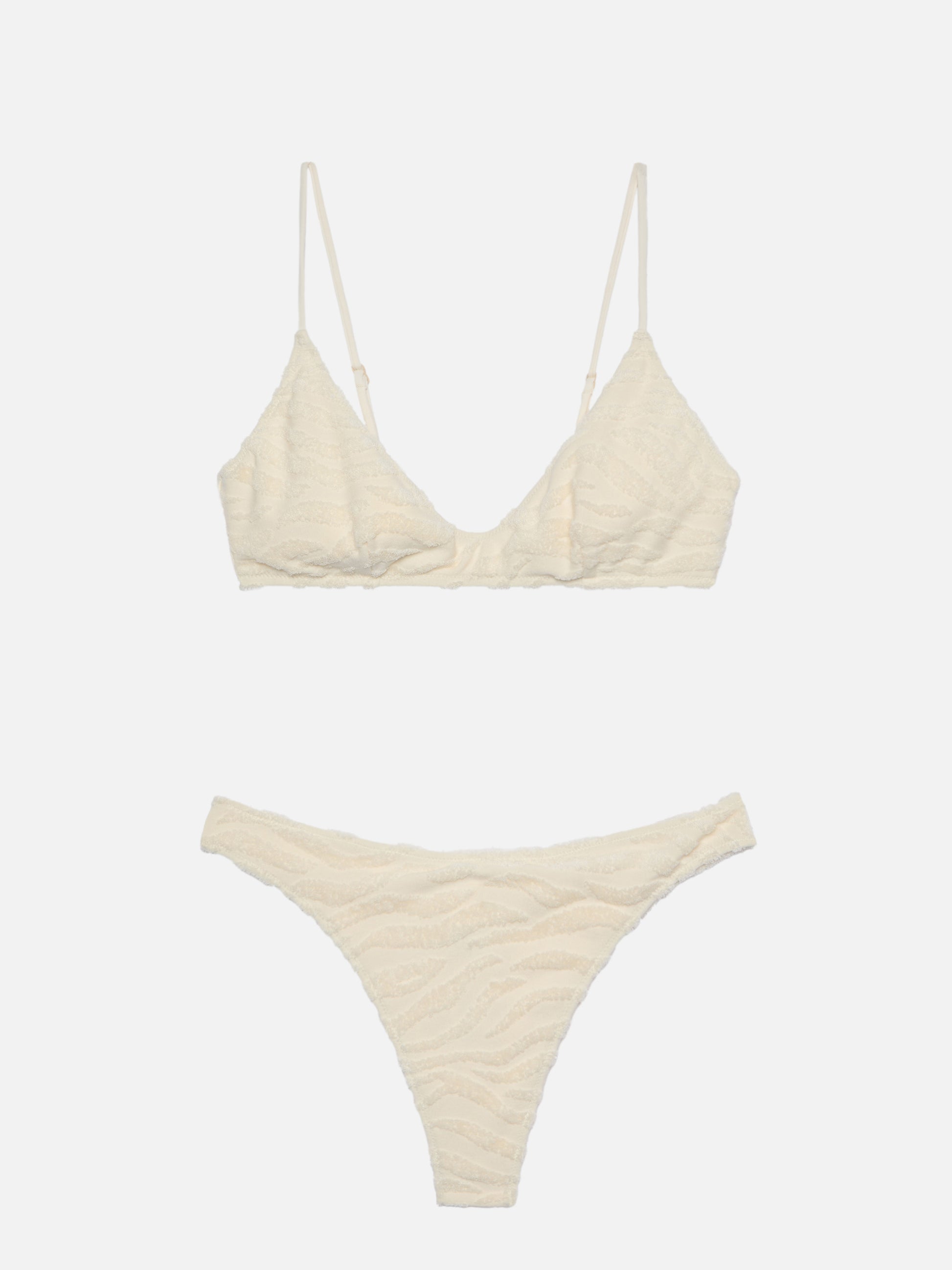 Zebra terry embossed scoop bralette bikini Paloma Naomi - MC2 Saint Barth