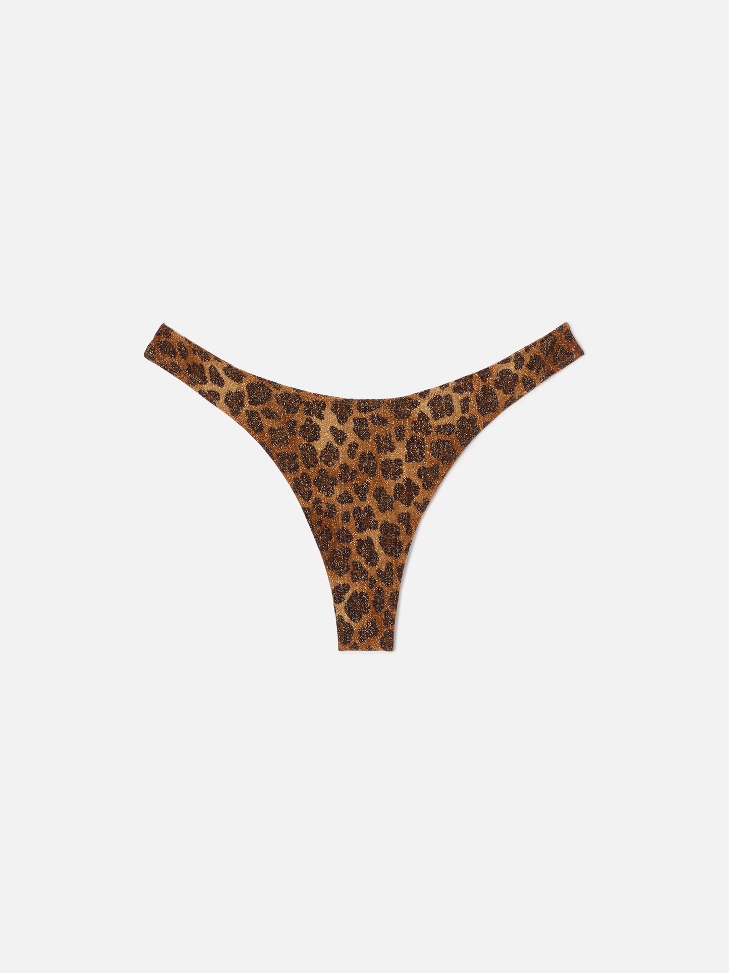 Slip mare Naomi modello brasiliana in tessuto lurex con stampa animalier