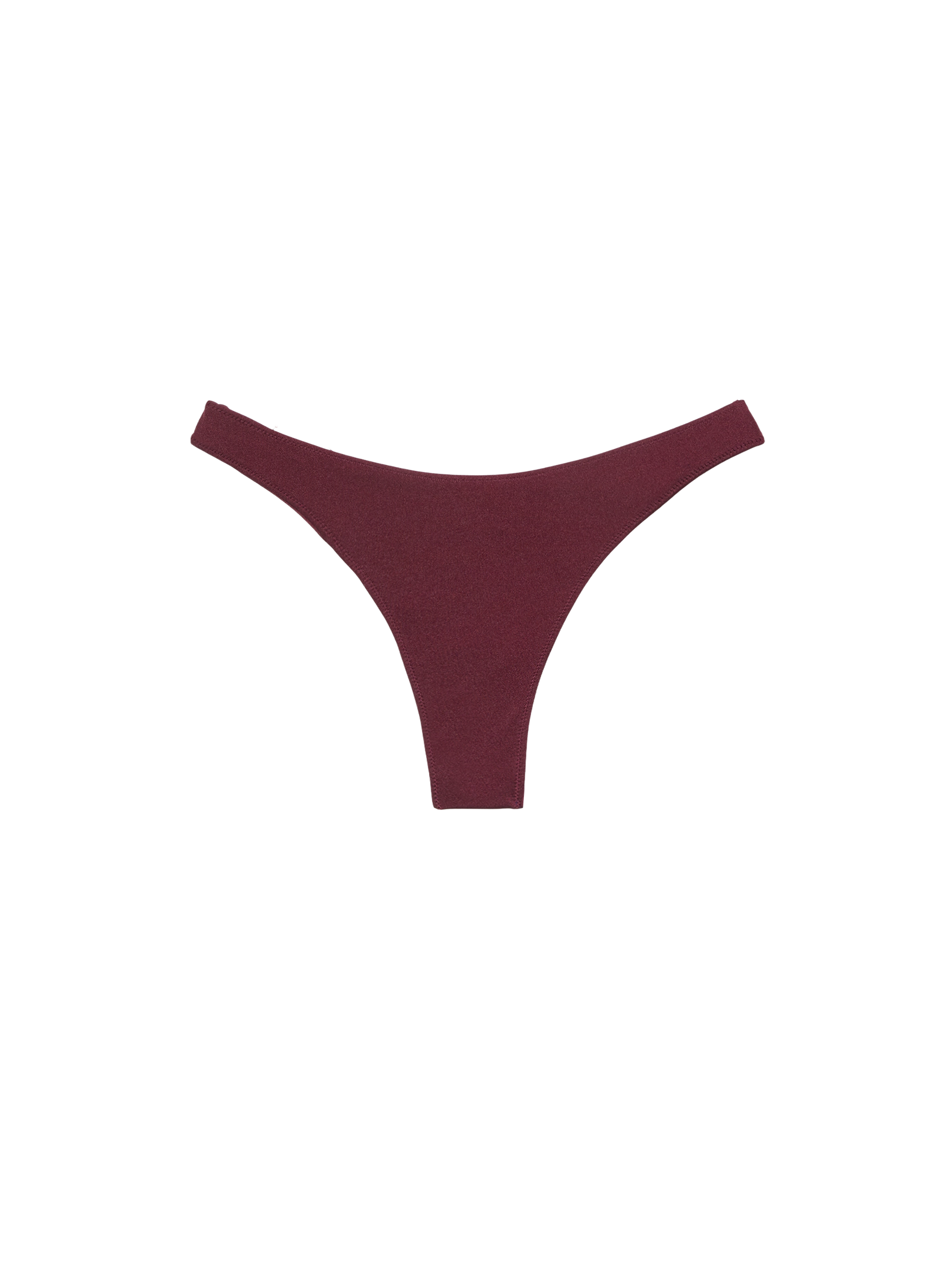 Naomi burgundy cheeky swim briefs with rhinestone embellishment - MC2 Saint Barth