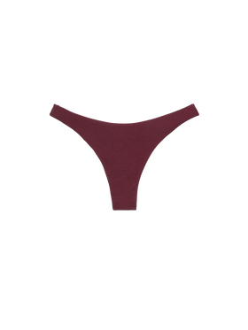 Naomi burgundy cheeky swim briefs with rhinestone embellishment - MC2 Saint Barth