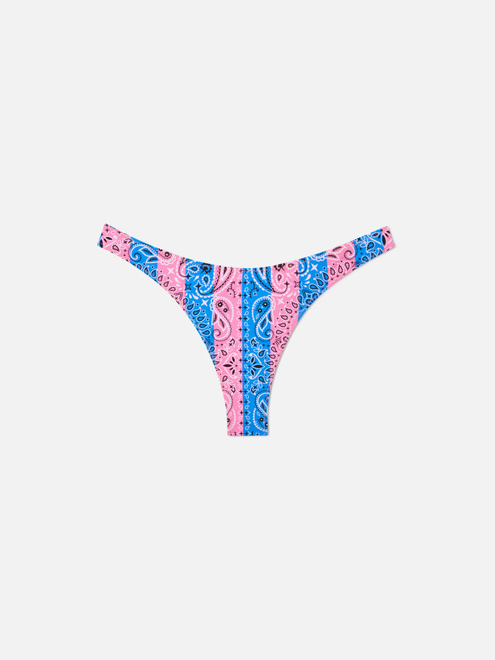 Bas de bikini cheeky Naomi à imprimé bandana 