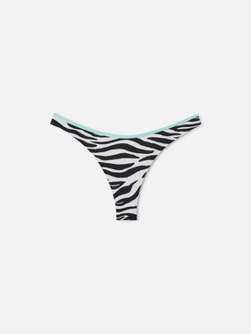 Braguita de bikini cheeky Naomi String con estampado de cebra 