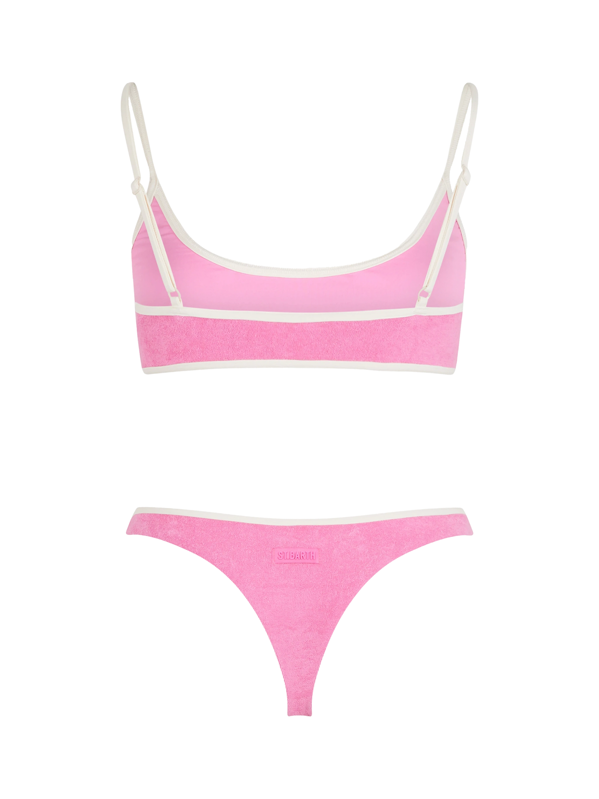 Woman terry bralette bikini Judy Naomi with piping - MC2 Saint Barth