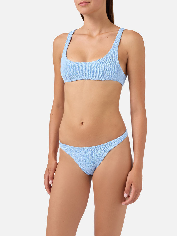 Bikini bralette de crinkle azul claro Naima Naomi 