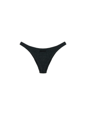Naomi slip mare cheeky in crinkle lurex color nero