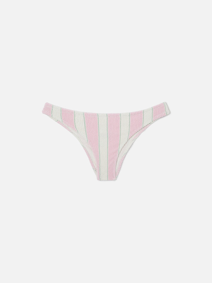 Naima Elise pink striped crinkle bikini