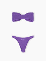 Bikini da donna a fascia viola crinkle Yulia Naomi