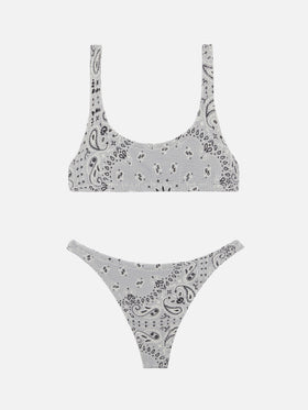 Naomi freche Badehose mit Bandanna-Print - Naima Crinkle klassisches Bralette-Top mit Bandanna-Print