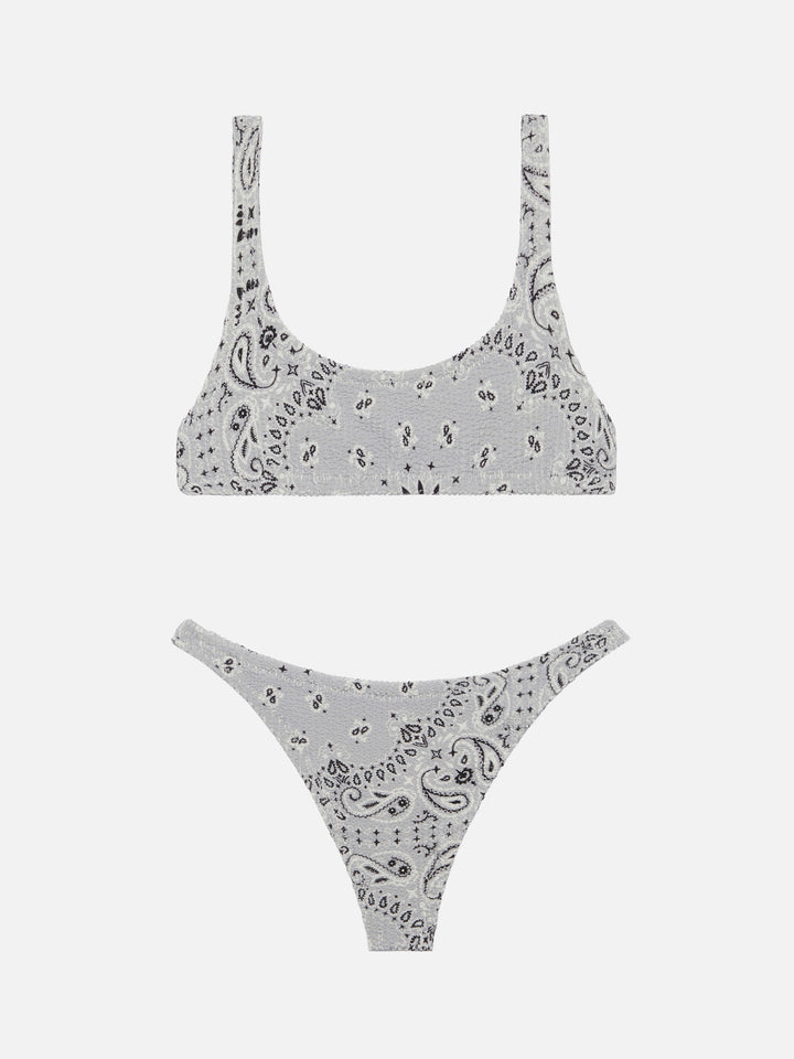 Naomi freche Badehose mit Bandanna-Print - Naima Crinkle klassisches Bralette-Top mit Bandanna-Print