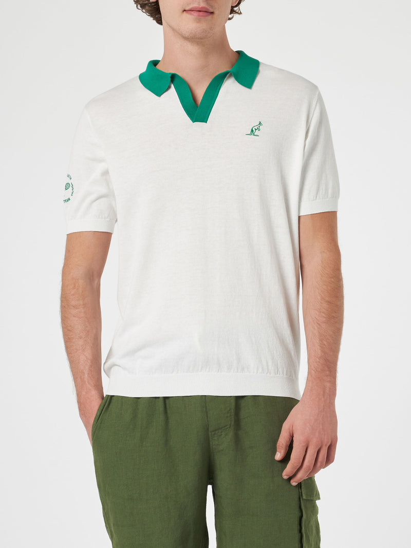 Herren-Poloshirt aus cremefarbenem Strick Newcomb | AUSTRALIAN BRAND SPECIAL EDITION