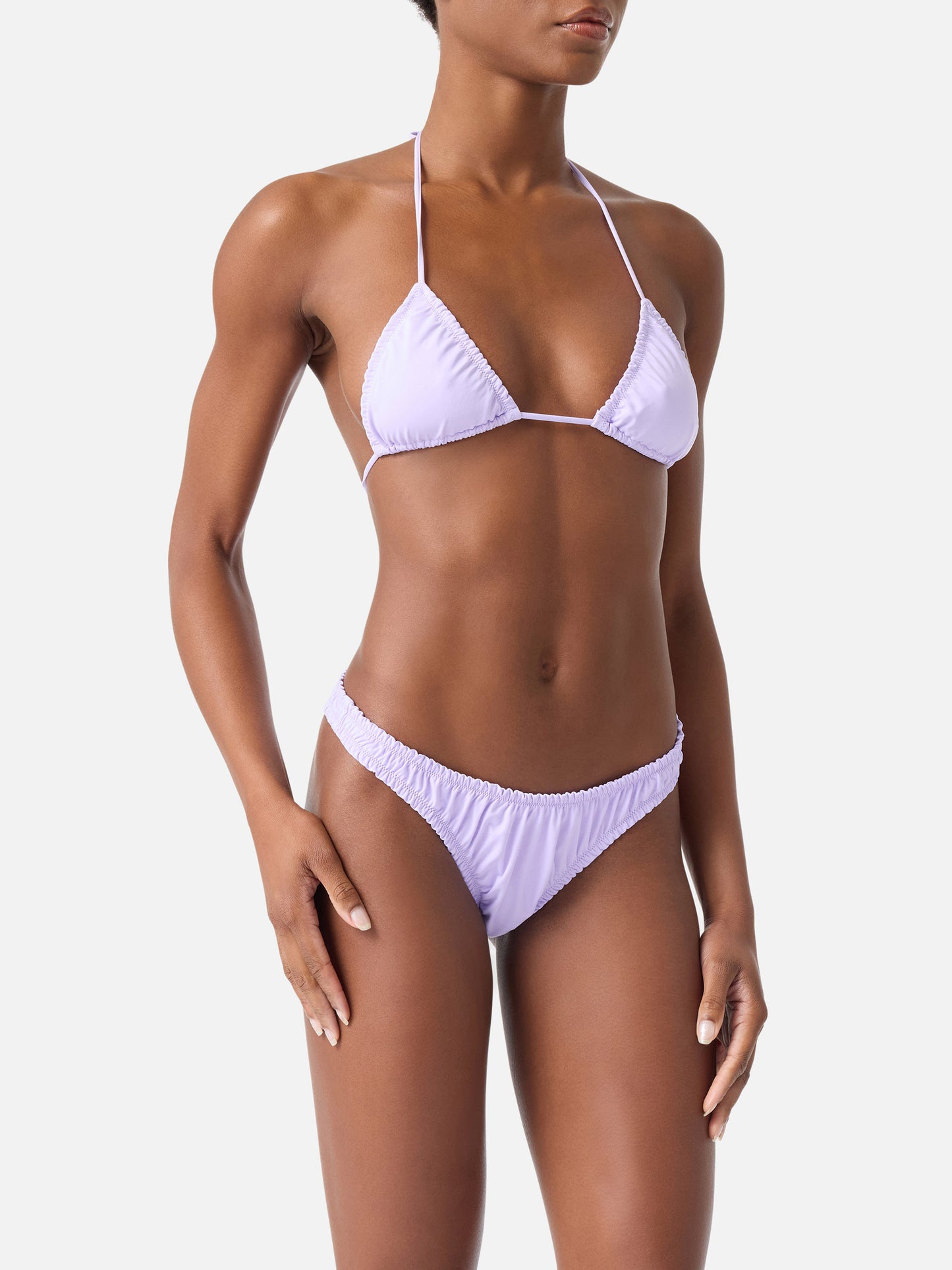 Nilly Nalu lilac ruffled triangle bikini