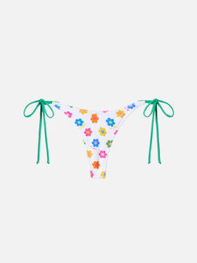 Terry cheeky swim briefs Norah with daisy print