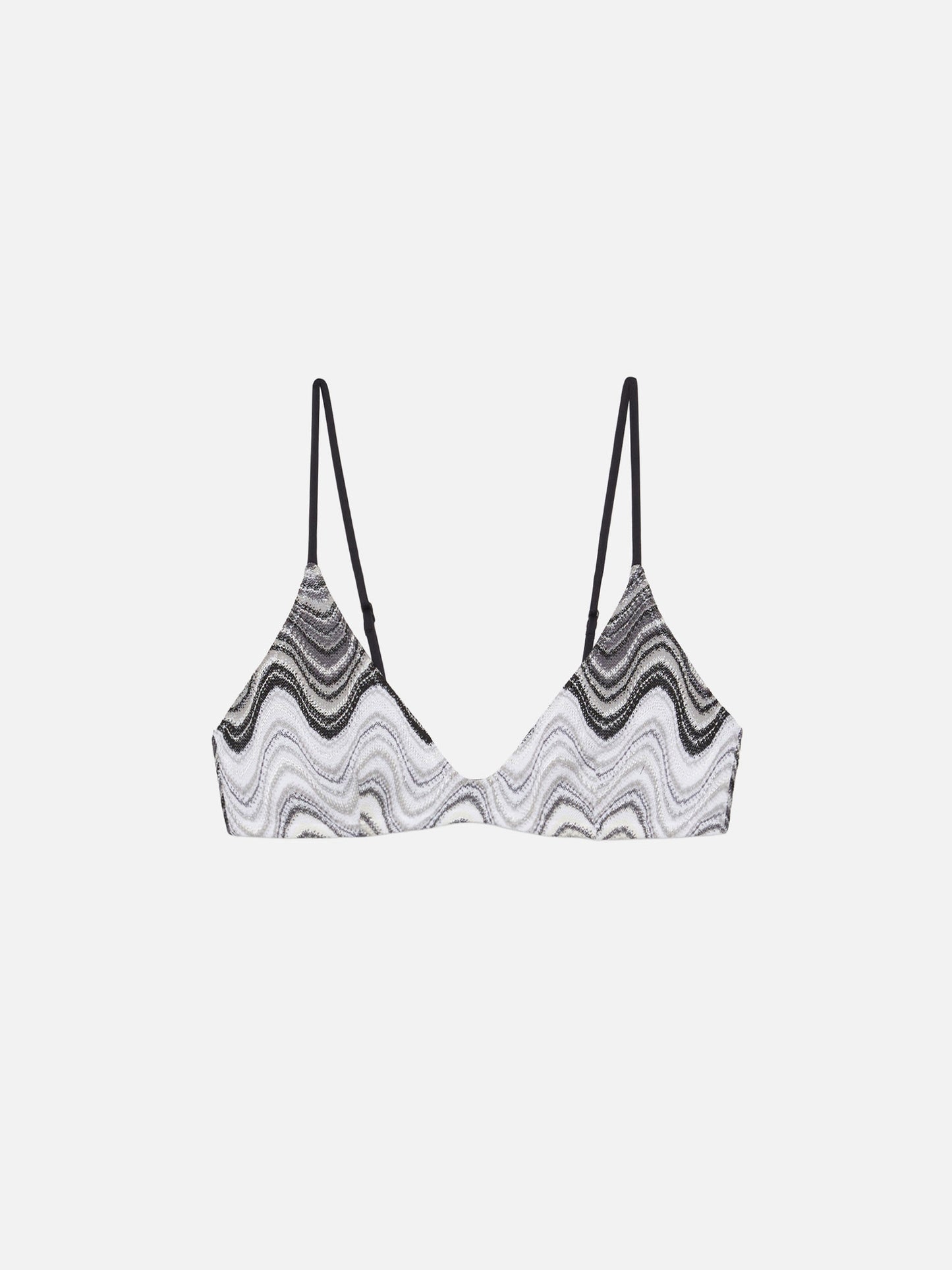 Paloma raschel knit scoop bralette with wave pattern