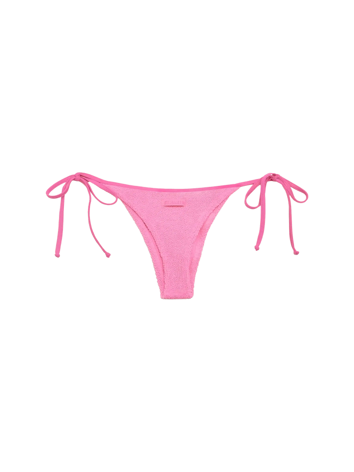 Norah – Cheeky-Badeslip in Pink mit Crinkle-Effekt