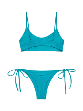 Teal green crinkle bralette bikini Judy Norah