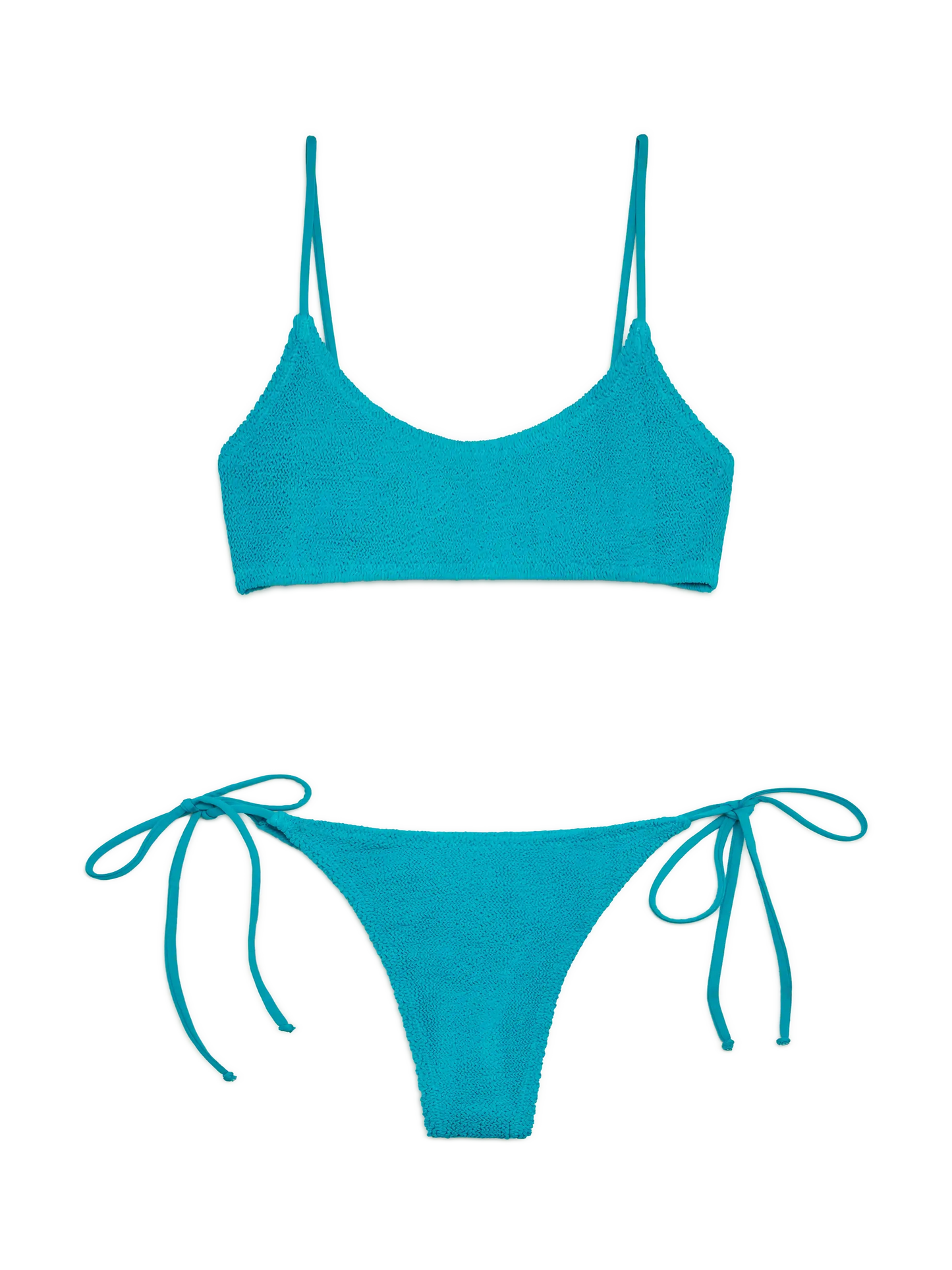 Teal green crinkle bralette bikini Judy Norah