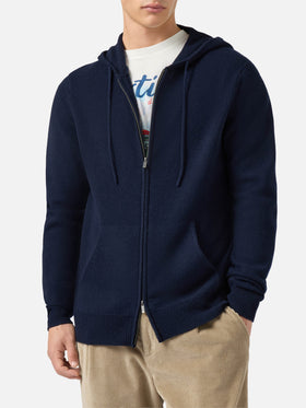 Notting hoodie in 100% lambswool blue navy