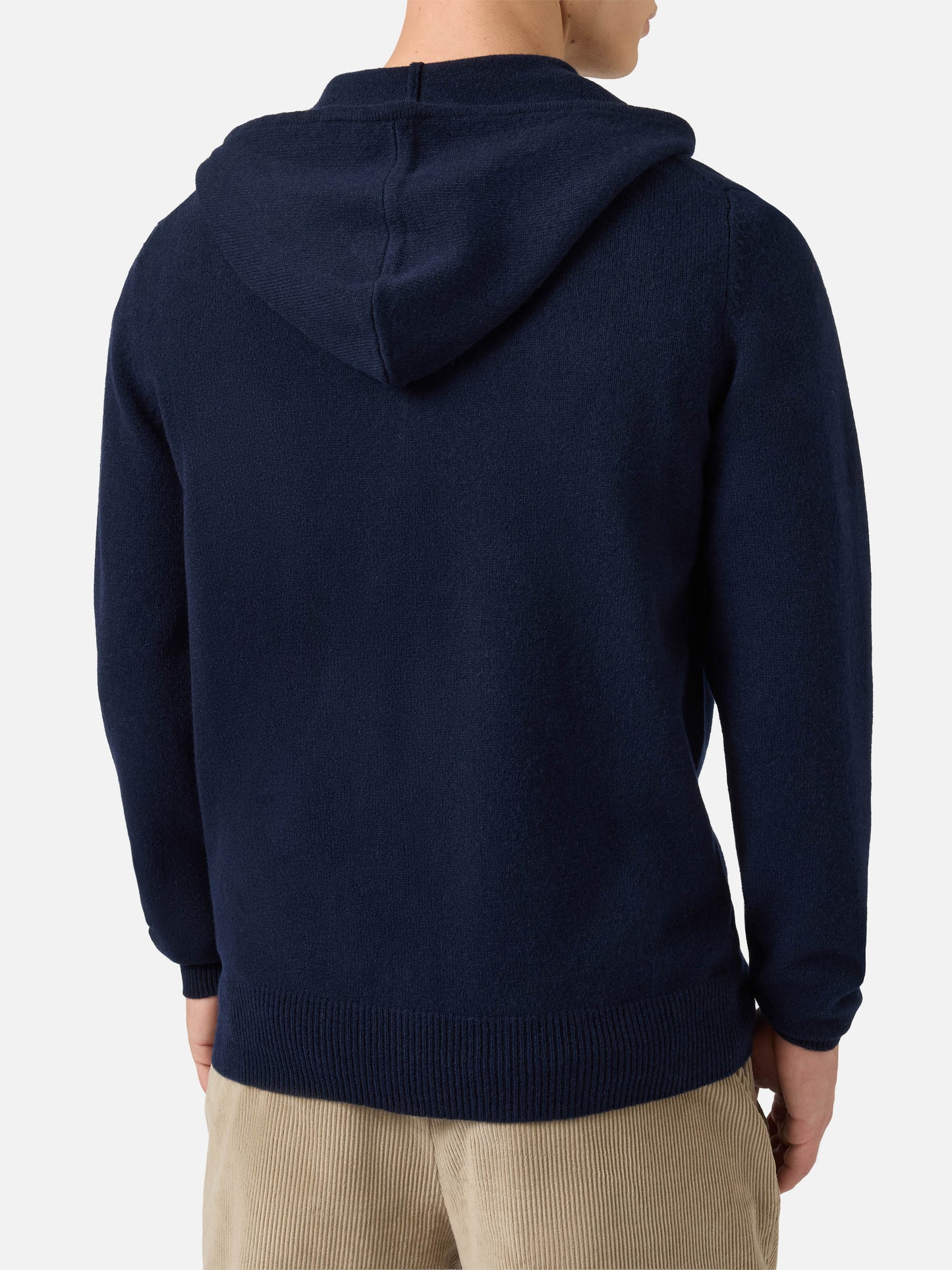 Notting hoodie in 100% lambswool blue navy