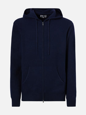 Notting hoodie in 100% lambswool blue navy