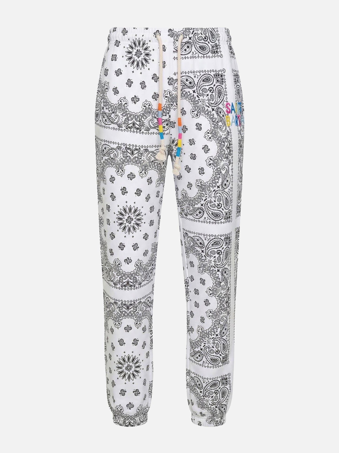 Joggers in cotone con stampa bandana