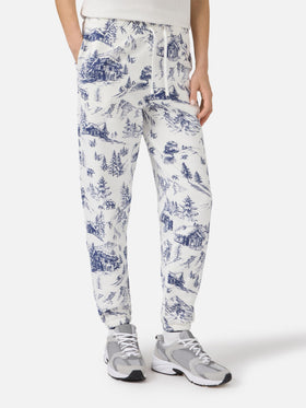 Pantalone in felpa Odalys con stampa toile de jouy