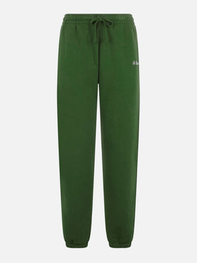 Pantaloni da jogging in pile Odalys verde militare