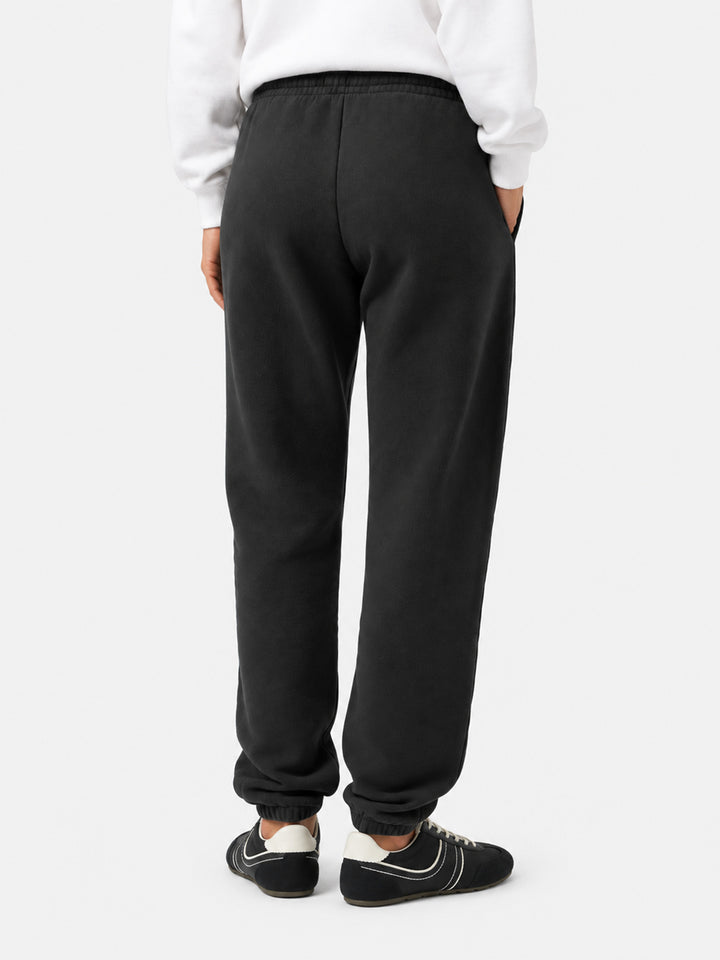 Pantalones jogger Odalys de felpa de algodón negra 