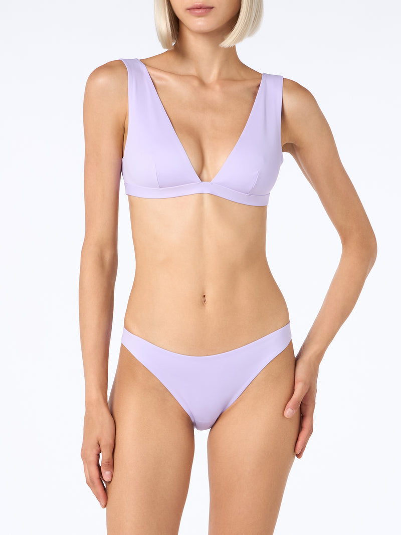 Bikini da donna lilla termosaldato con scollo a V Ofelia Reanna