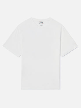 Camiseta White Orson de crespón de algodón con bordado del logo 