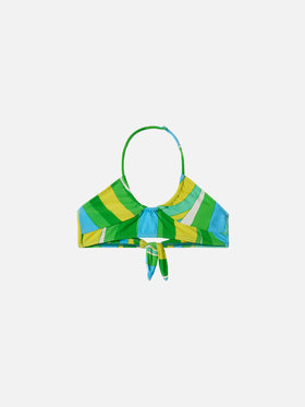 Top crop Page Jr con stampa shape wave