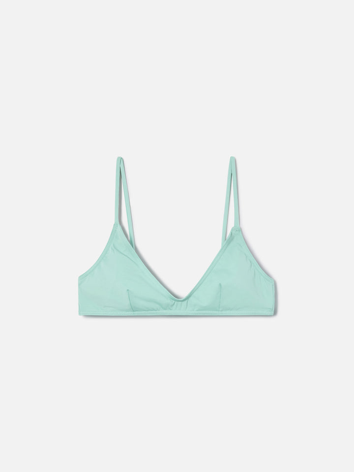 Paloma Bralette-Bikinioberteil mit Hakenverschluss in Uni-Salbei 