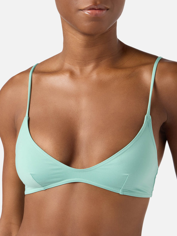 Paloma Bralette-Bikinioberteil mit Hakenverschluss in Uni-Salbei 