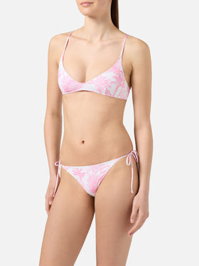 Paloma Marielle pink toile de jouy bikini