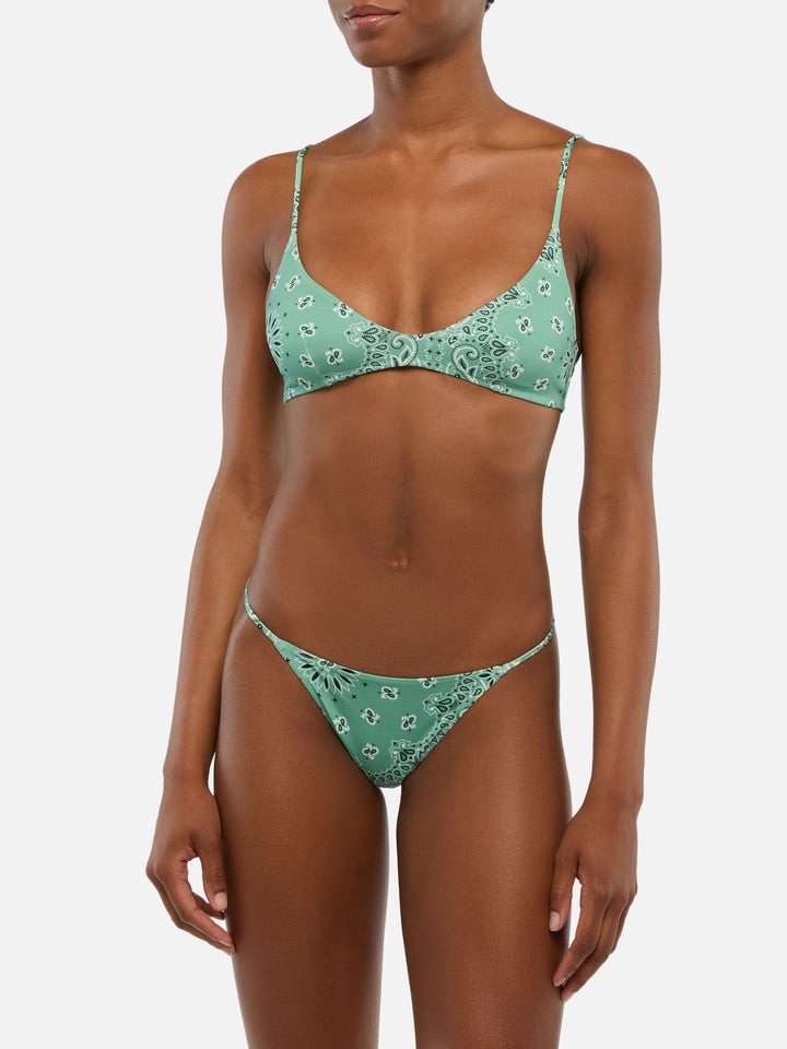 Jodene Cheeky Badeslip mit Bandanna-Print - Paloma Scoop Bralette mit Bandanna-Print